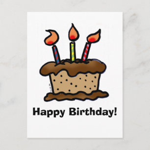 Birthday cake postcard