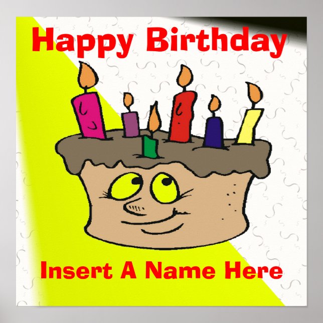 Birthday Cake Poster (Front)