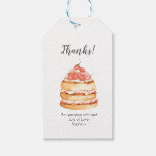 Birthday cake Thank you tags   Favor tags