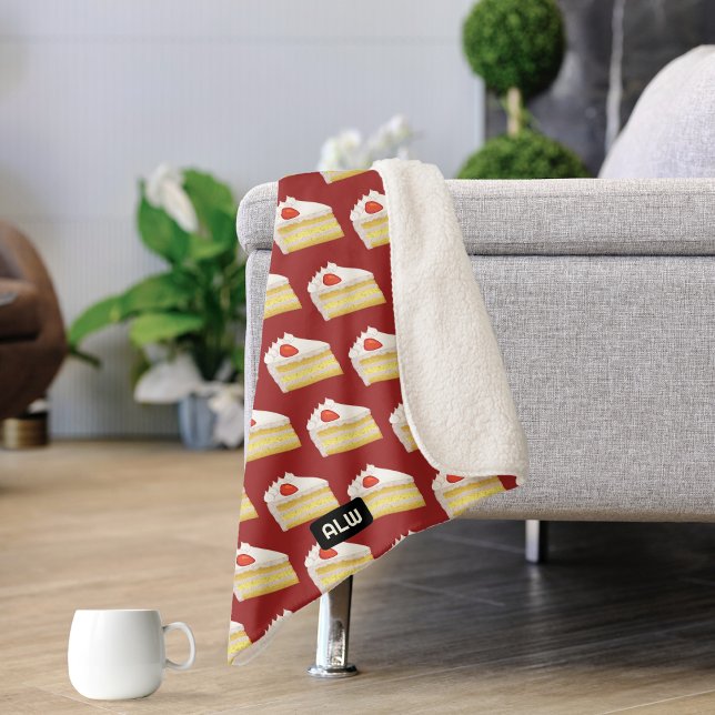 Birthday Cake - Tres Leches Butter Sponge custom Sherpa Blanket (Creator Uploaded)