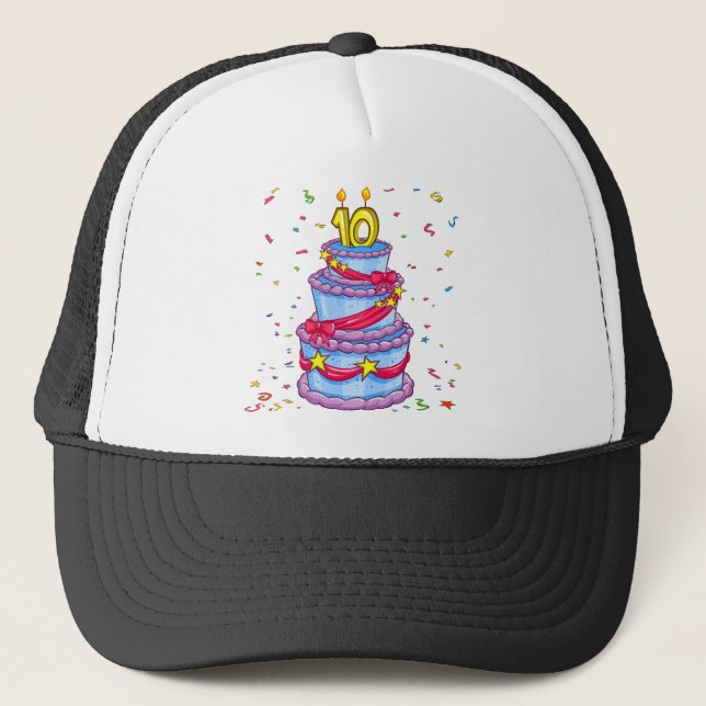 Birthday Cake Trucker Hat (Front)