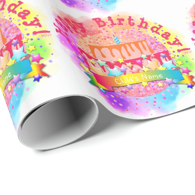 Birthday Cake Wrapping Paper - HAMbWG (Roll Corner)