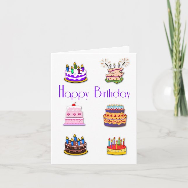 Birthday Cakes Card (Front)