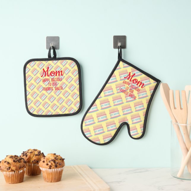 Birthday Cakes for a Baker  Oven Mitt & Pot Holder Set (Insitu(Hanging))