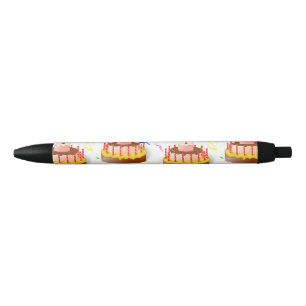 birthday cakes party themed black ink pen