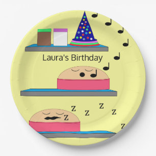 Birthday Cakes Waiting to be Frosted Paper Plate