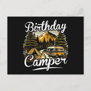 Birthday Camper Camping Postcard