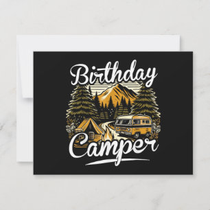 Birthday Camper Camping Save The Date