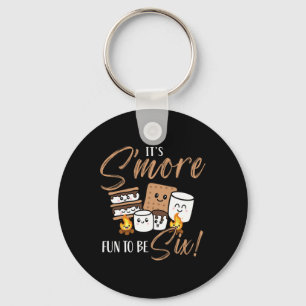Birthday Campfire Marshmallow It's S'more Fun To B Key Ring