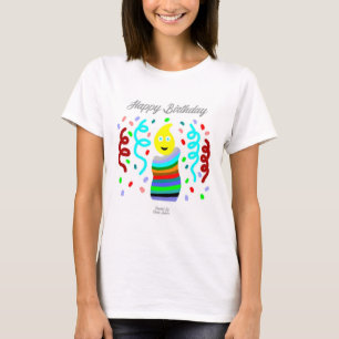Birthday Candle Greetings Women's Basic T-Shirt