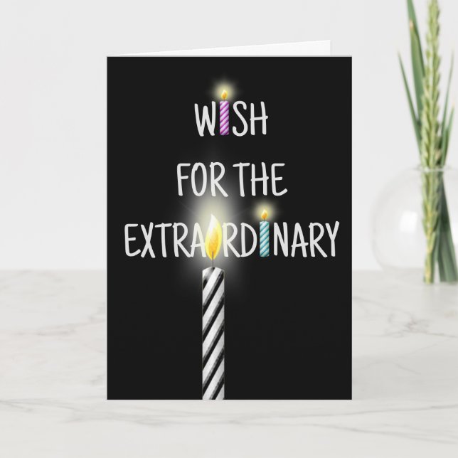Birthday Candle Wishes Card (Front)