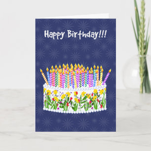 Birthday Candles & Cake Card