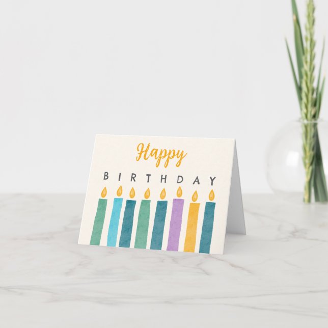 Birthday candles card (Front)