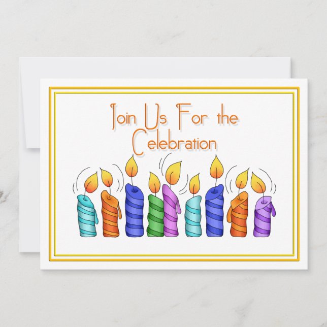 Birthday Candles Invitation (Front)