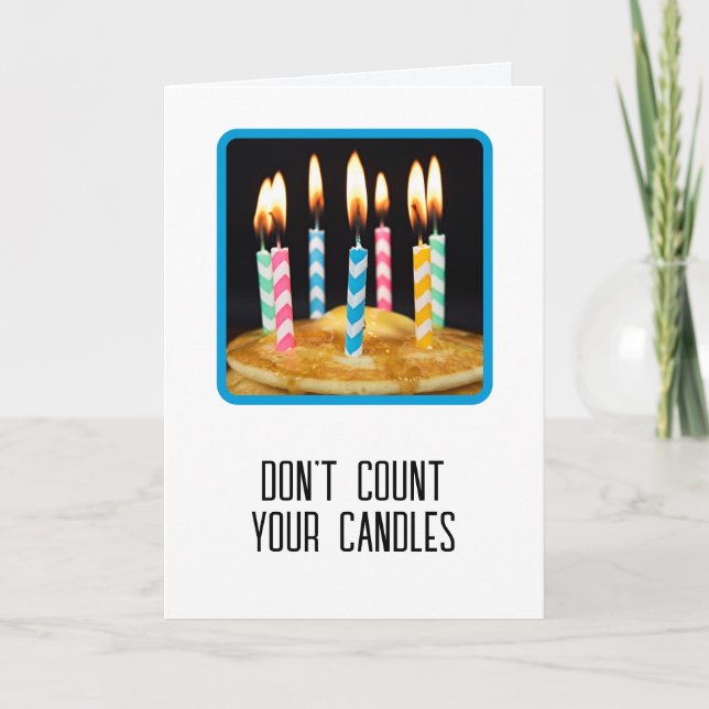 Birthday Candles on Pancakes Card (Front)