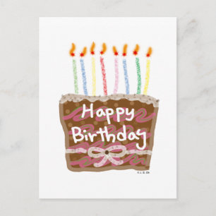 Birthday candles postcard
