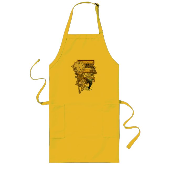 Birthday-Capital- letter-E Art Long Apron (Front)