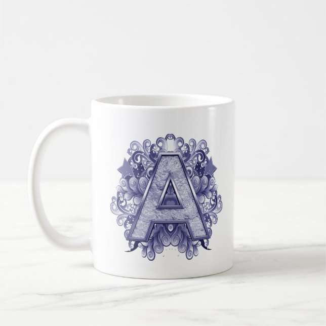 Birthday-Capital Monogram -letter A Coffee Mug (Left)