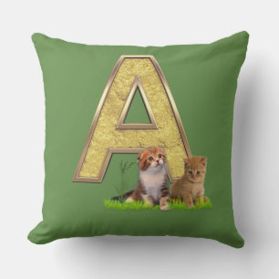 Birthday-Capital Monogram -letter A T-shirt Cushion