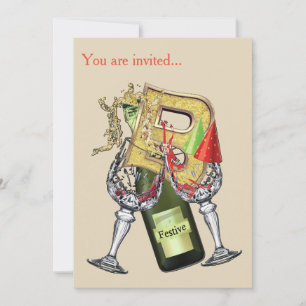 Birthday-Capital Monogram -letter B Invitation