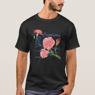 Birthday Capricorn January Carnation Garnet Births T-Shirt
