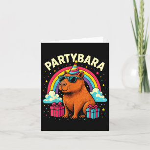 Birthday Capybara Tee For Kids Fun Partybara Capyb Card