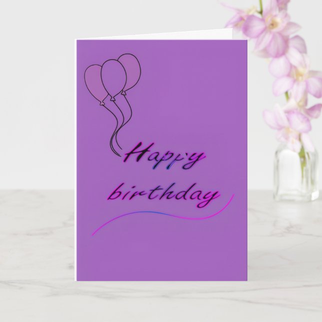 birthday card (Orchid)