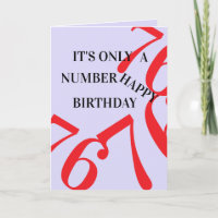 Birthday card : 76