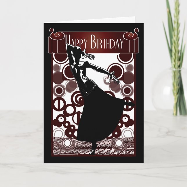 Birthday card Art Deco Roaring 20's (Front)