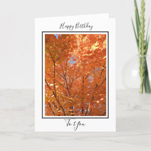 Birthday Card Autumn Leaves