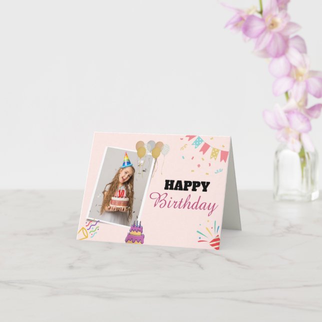 birthday card - birthday card online with Photo (Orchid)