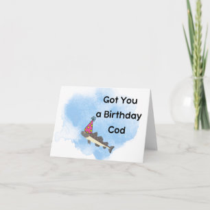 Birthday Card Birthday Cod Fish Funny Card