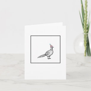 Birthday Card, birthday pheasant, bird card