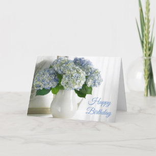 Birthday Card -Blue Hydrangeas