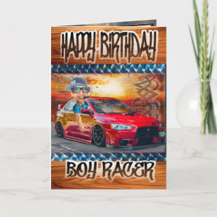 Birthday card boy Racer