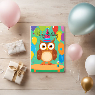 birthday card "Bunte Eule" ❤️️