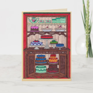 Birthday Card - Cake in Cupboard