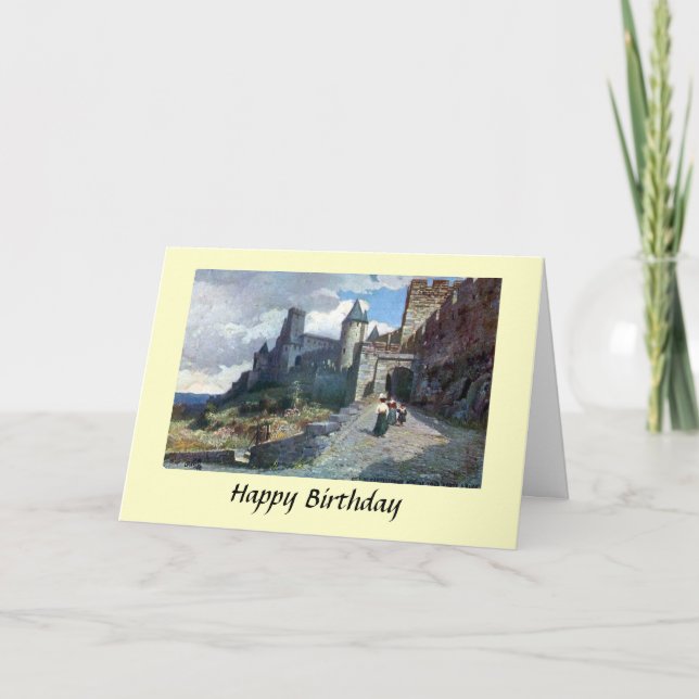Birthday Card - Carcassonne. Aude, France (Front)