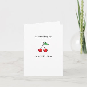 Birthday card, Cherry best. Cute birthday card. Thank You Card