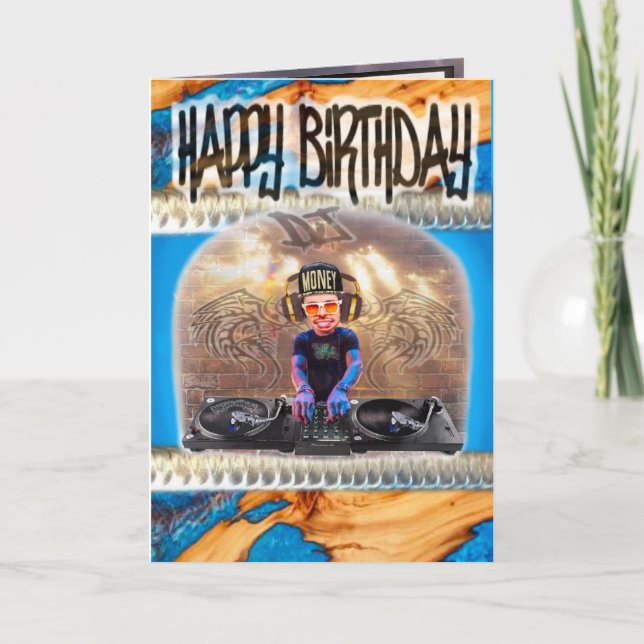 Birthday card DJ (Front)