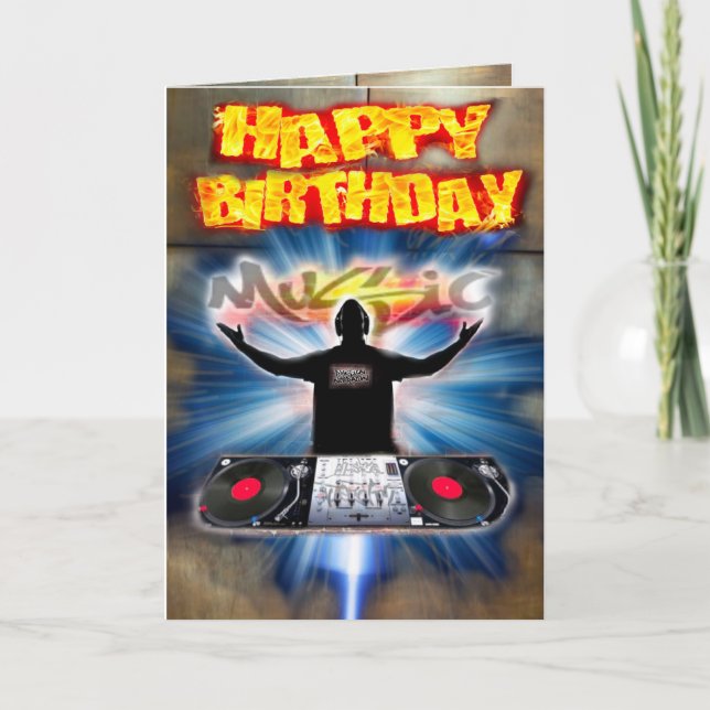 Birthday card DJ (Front)