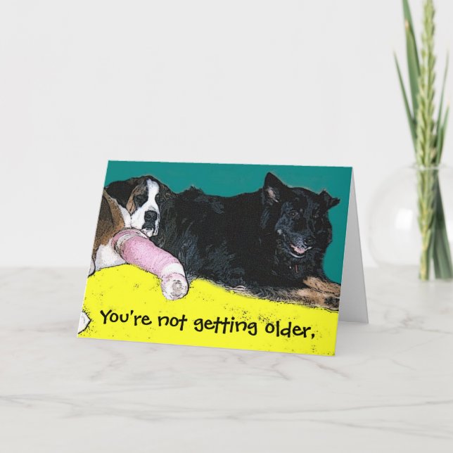 Birthday Card  dog humour (Front)