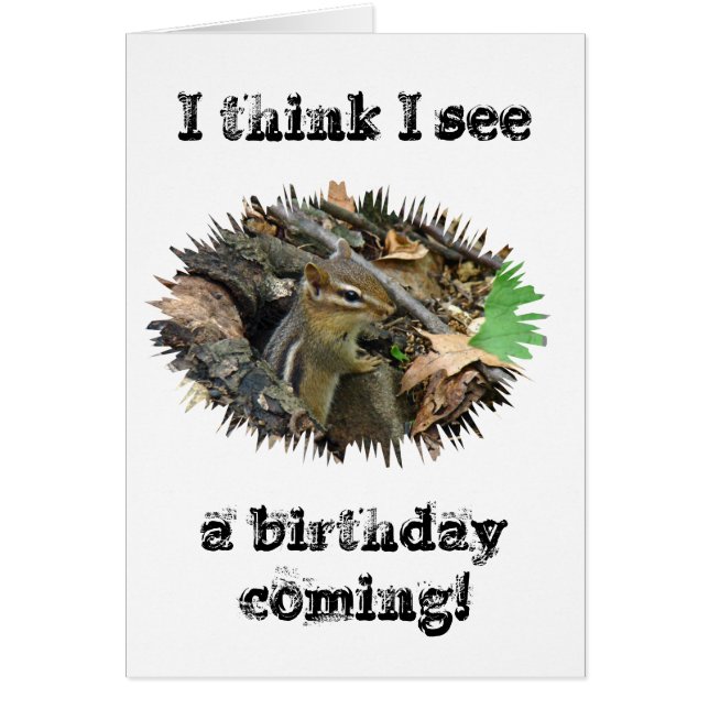 Birthday Card Eastern Chipmunk (Front)