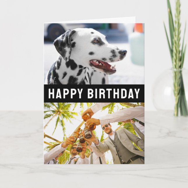 Birthday Card Folded 2 Photos & Text (Front)