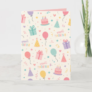 birthday card, folding card, happy birthday, birth card