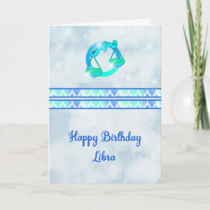 Birthday Card for a Libra, Zodiac Scales
