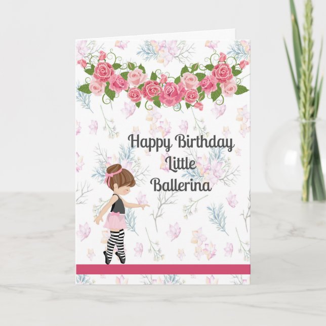 Birthday Card for a Little Ballerina (Front)