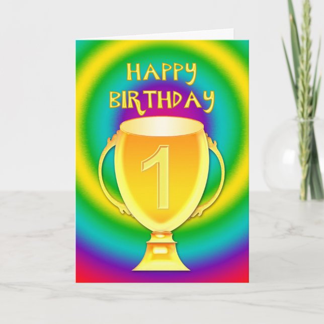 Birthday card for a number 1 (Front)