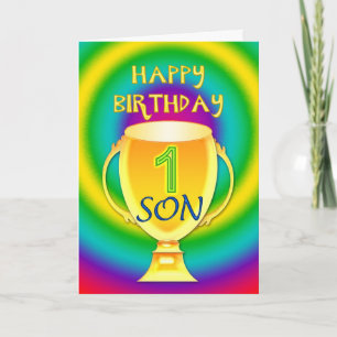 Birthday card for a number 1 son