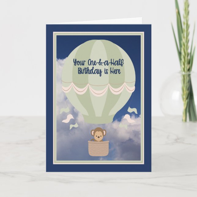 Birthday Card for a One-and-a-Half Year Old Child (Front)